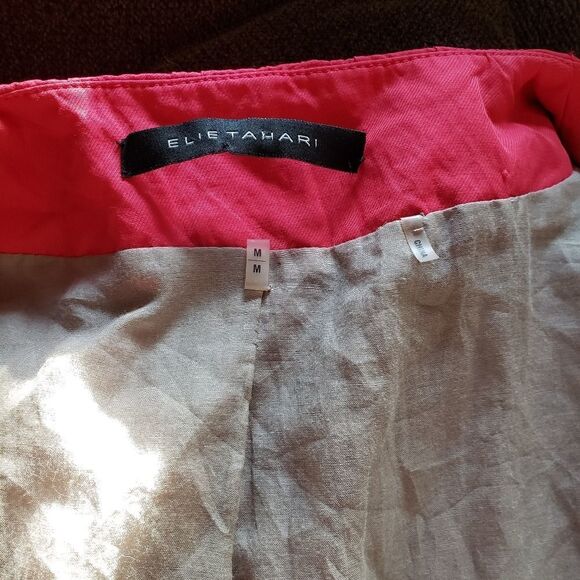 Elie Tahari hot pink button up jacket M - Picture 4 of 4